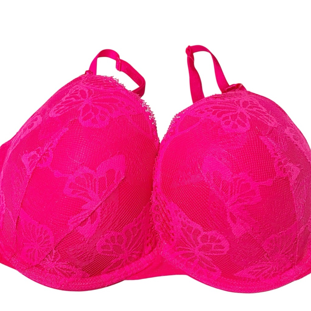 Victorias Secret Butterfly Lace Padded Push-up Bra Size 32DDD